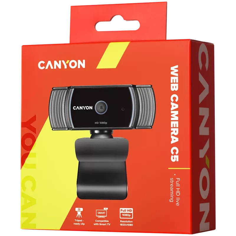 Canyon CNS-CWC5 - webcam - kleur - 2 MP - 1920 x 1080