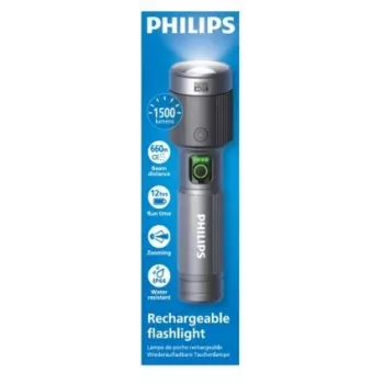 Zaklamp Philips oplaadbaar USB-C 1500 lm 2000 mAh