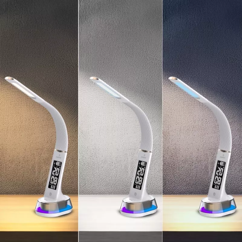Bureaulamp Hawk HW-LAMP05 wit LED verstelbaar — compacte LED-werklamp met verstelbare arm