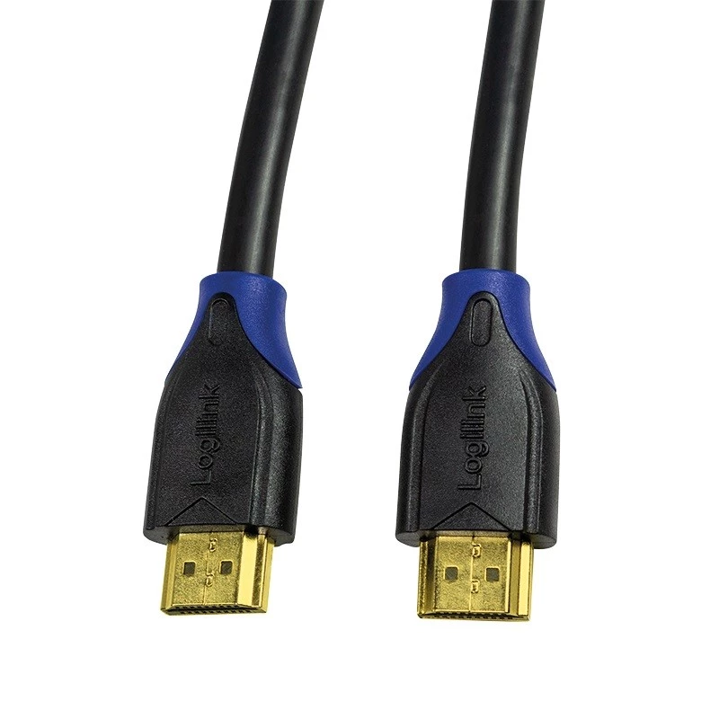 LogiLink CH0065 High Speed HDMI 2.0-kabel met Ethernet, 4K/60Hz Ultra HD, 3D, vergulde connectoren, 7,5 m, zwart