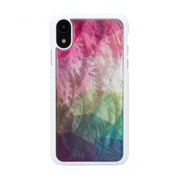 Telefoonhoesje iKins voor iPhone XR – waterbloemen-design, wit