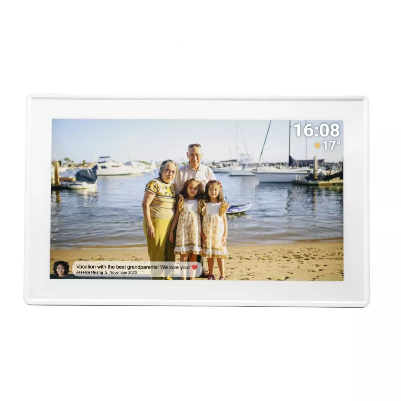 Denver PFF-1515W digitale fotolijst wit 39,6 cm (15,6 inch) touchscreen Wi-Fi