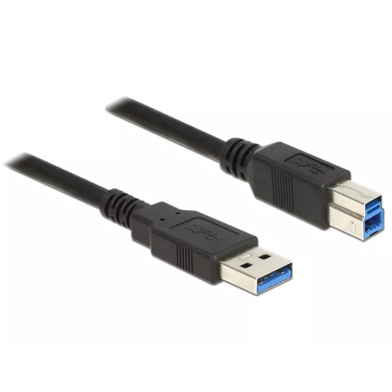 USB-kabel DeLOCK 85070 USB 3.2 Gen 1 5m USB A USB B zwart