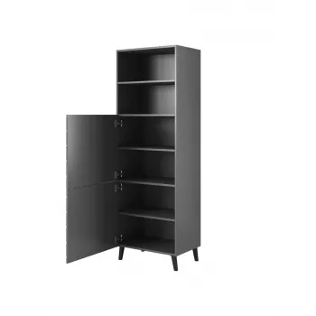 Opbergkast cama meble ABETO 60×40×176,5 cm grafiet/glanzend grafiet