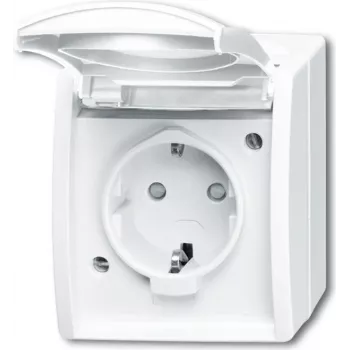 BUSCH JAEGER 20 EBW-54 - CEE 7/3 - 2P+E - wit - IP44 - 250 V - 16 A