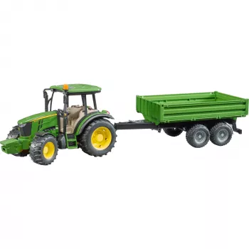 Tractormodel BRUDER John Deere 5115 M met kiepwagen