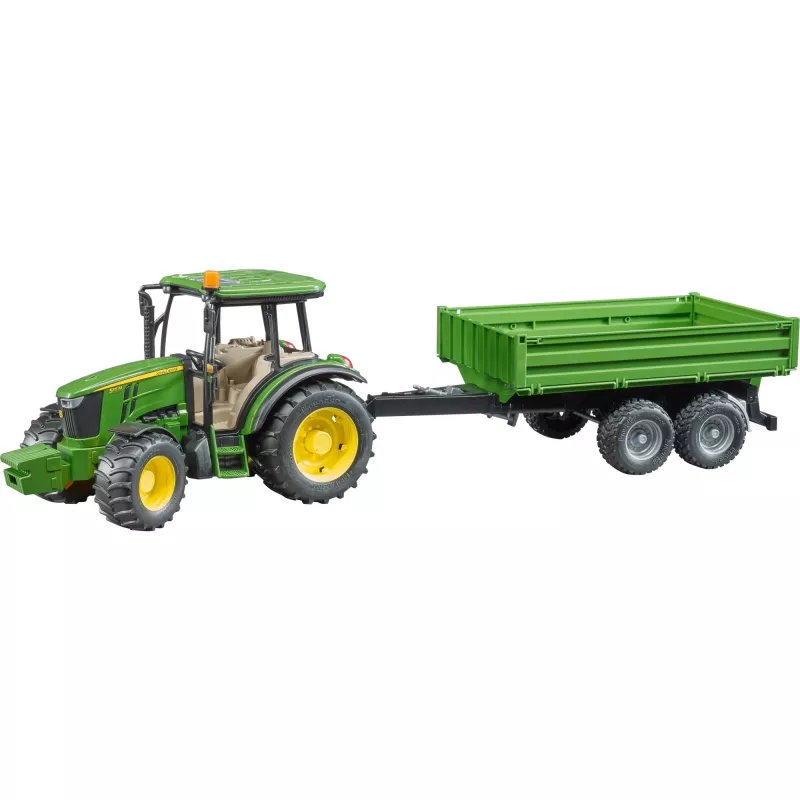 Tractormodel BRUDER John Deere 5115 M met kiepwagen
