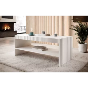 PAFOS bank / tafel 120x60x50 cm wit mat