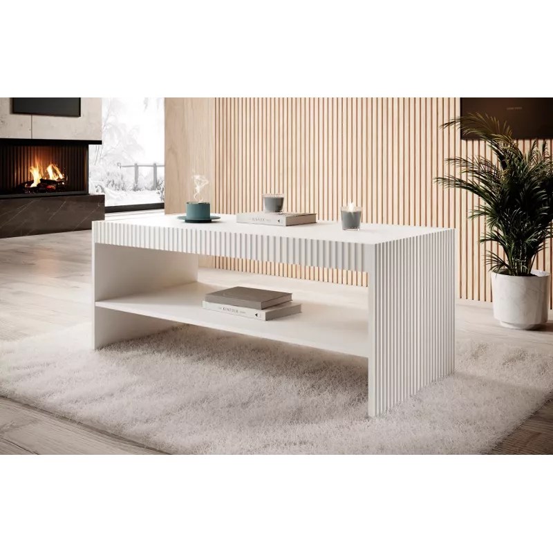 PAFOS bank / tafel 120x60x50 cm wit mat