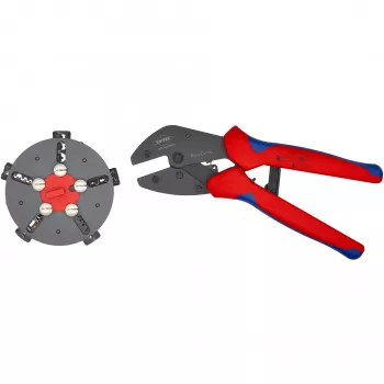 Knipex 97 33 02 kabelkrimptang krimpgereedschap blauw, rood