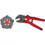 Knipex 97 33 02 kabelkrimptang krimpgereedschap blauw, rood