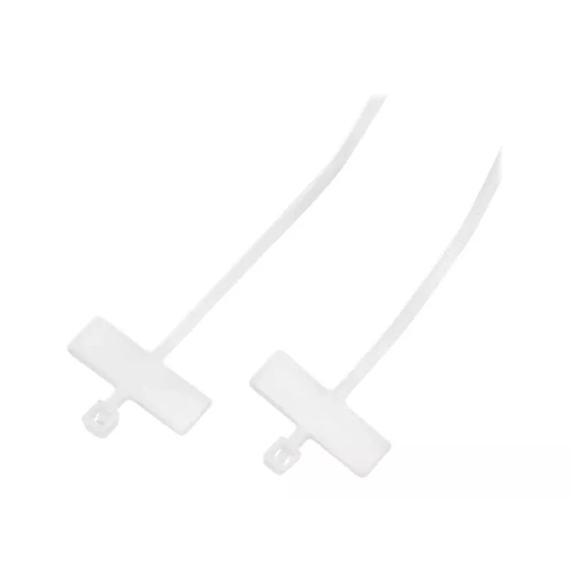 Kabelbinders met labelveld (dwars) - lengte 100 mm - breedte 2,5 mm