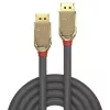 Lindy 36298 20 m DisplayPort 1.2-kabel, Gold Line, DisplayPort male – DisplayPort male, 4K30Hz, grijs