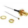 Signaalkabel DeLOCK 88458 0,1 m zwart goud grijs rood zilver