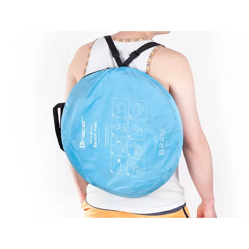 Strandmat TRACER Pop Up 46933 — lichtgewicht draagbare strandmat, blauw