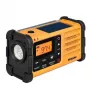 Draagbare noodradio Sangean MMR-88 (USB-C) geel — zwengel, zonne-energie, batterij, AM/FM, weer-alarm