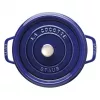 Staub 24 cm ronde gietijzeren cocotte donkerblauw