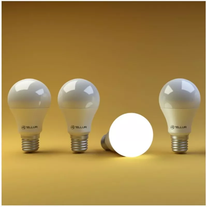 Tellur WiFi slimme lamp E27, 10W wit/warm, dimmer