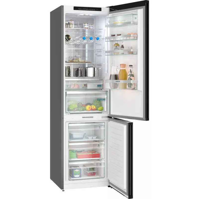 Koel-vriescombinatie Siemens KG39NSBBF vrijstaand 363 L, NoFrost, 33 dB, zwart