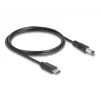 DeLOCK USB Type-C-stroomkabel 1 m 5,5 x 2,1 mm stekker 5 V 1,5 A