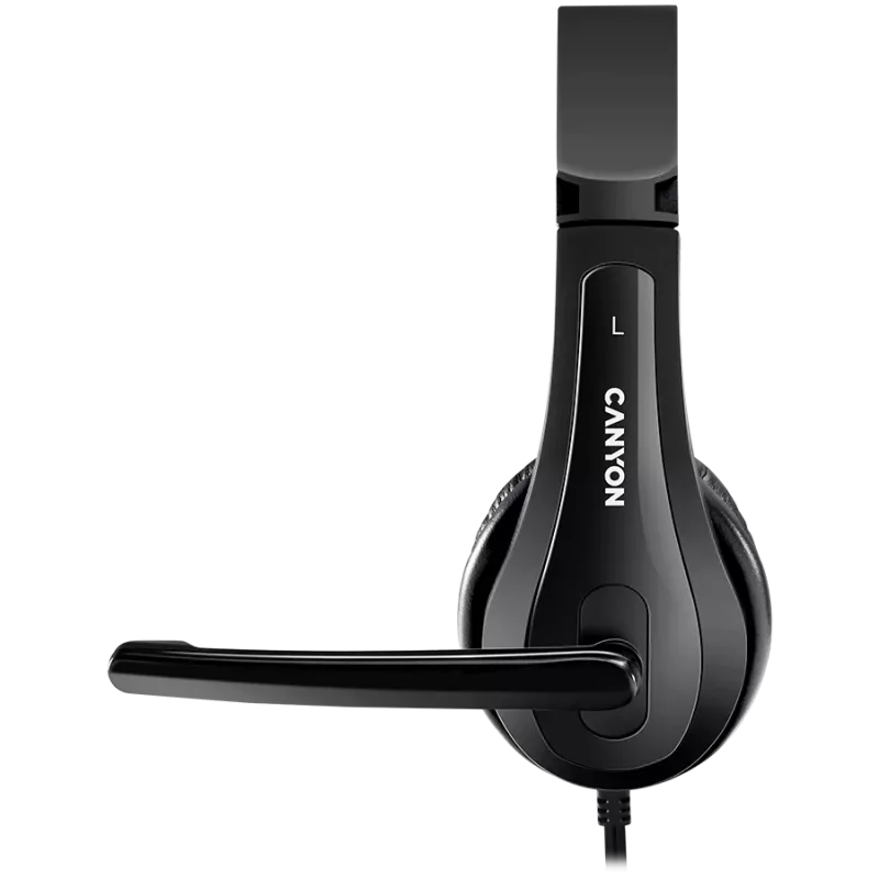 CANYON PC-headset HSC-1 PC Mic Flat 2m zwart