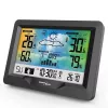 Hygrometer thermometer GreenBlue GB540 — indoor 0–50°C / outdoor -20–65°C, DCF-klok, buitensensor 60 m, zwart