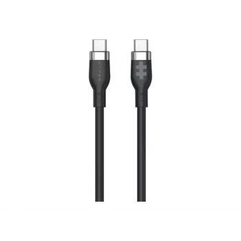 Hyper 1,5 m siliconen USB-C naar USB-C 60W oplaadkabel - zwart
