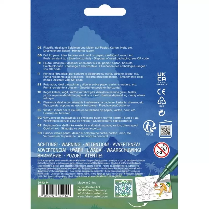 Viltstiften Faber-Castell 554214 meerkleurig 13 stuks