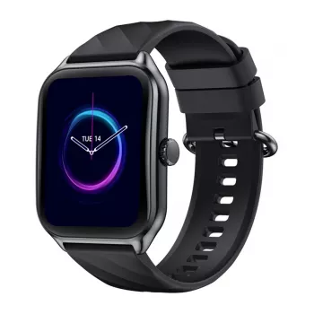 Smartwatch Zeblaze GTS 4 — 1,94 inch (4,93 cm) AMOLED, 466×466 px, touchscreen, Wi-Fi, siliconenband, zwart