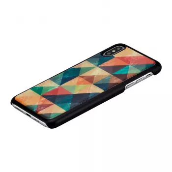 Telefoonhoesje iKins voor iPhone XS Max — mozaïekpatroon, zwart