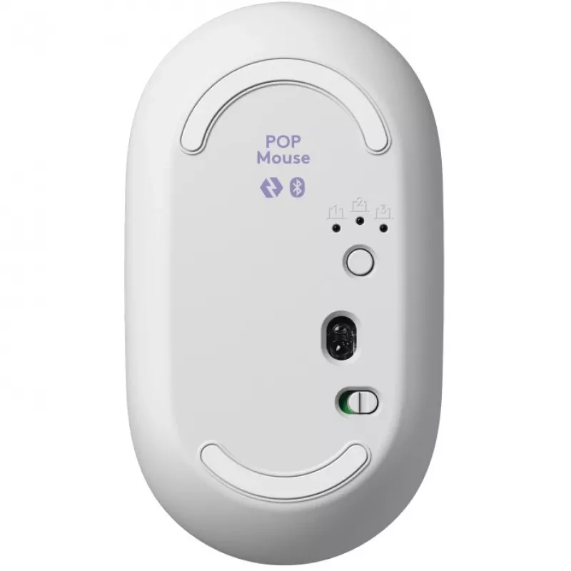 Logitech POP Icon Combo - toetsenbord-en-muisset - draadloos - Bluetooth LE - QWERTY - US International - lila, off-white (920-013078)