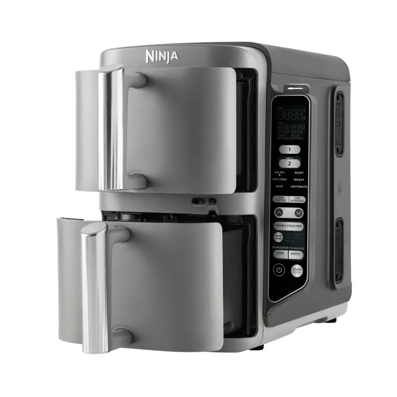 Ninja Double Stack XL heteluchtfriteuse 2 vakken met temperatuursonde SmartCook 9,5 L SL451EU