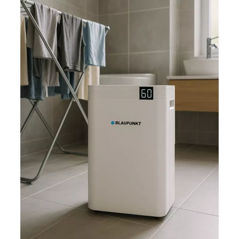 Luchtontvochtiger BLAUPUNKT ADH801 — 20 L/dag (max. 36 L/24u), 4,2 L tank, 600 W, R290, LED-display