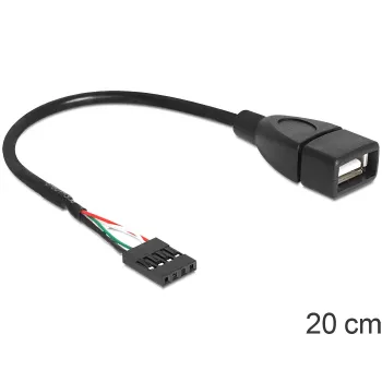 Delock kabel USB pinheaderbus > USB 2.0 Type-A bus 20 cm (83291)