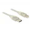 USB-kabel DeLOCK 83895 USB 2.0 3 m USB A USB B transparant