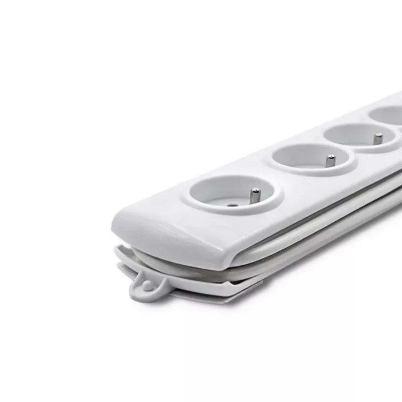 Overspanningsbeveiliging Qoltec 50293 wit 8 AC-stopcontacten 230 V
