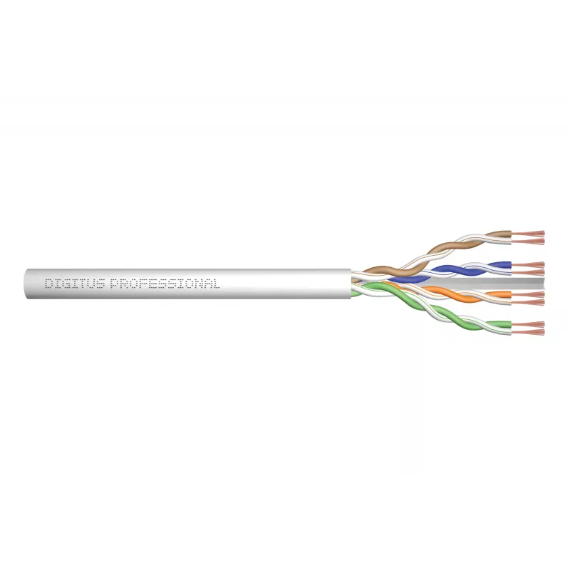 Netwerkkabel Digitus CAT 6A U/UTP Twisted-Pair-patchkabel los 100 m grijs