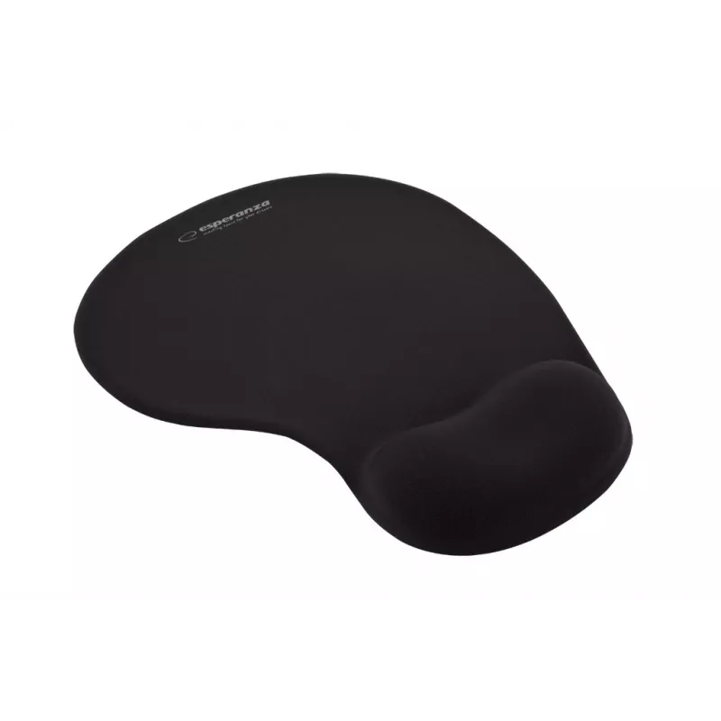 ESPERANZA EA137K muismat, zwart, met gel-handpalmsteun, antislip onderkant, universeel inzetbaar