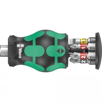 Wera Kraftform compact Stubby Magazin 2 multibit-schroevendraaier platte schroevendraaier