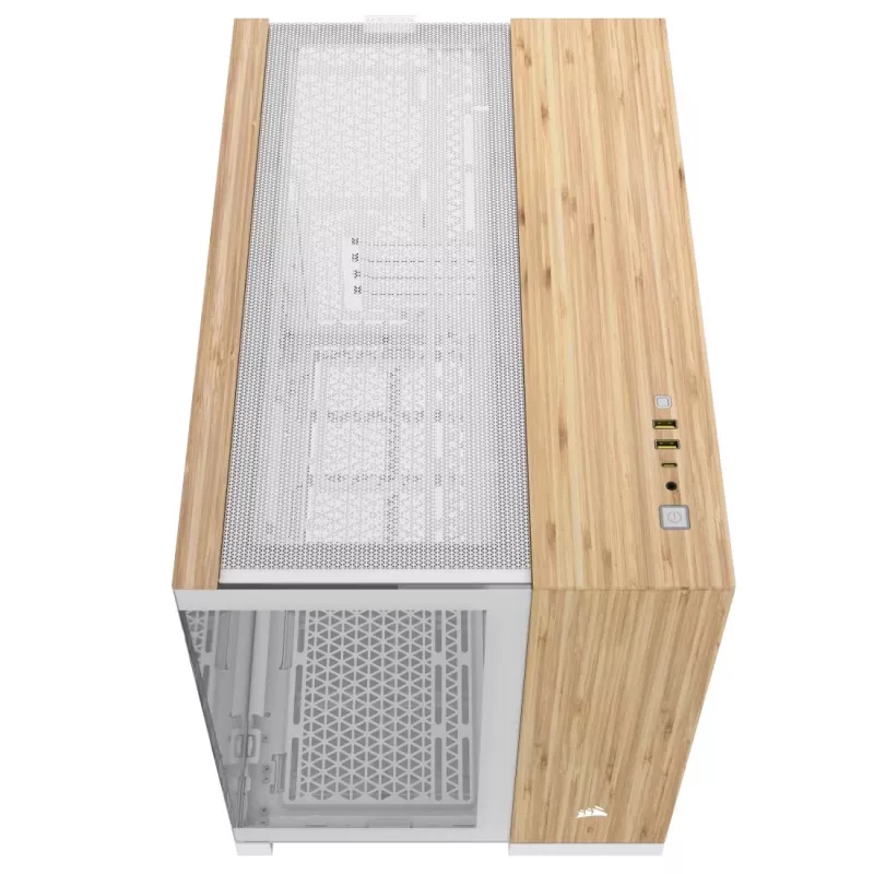Computerbehuizing Corsair CC-9011288-WW Midi Tower bamboe, wit