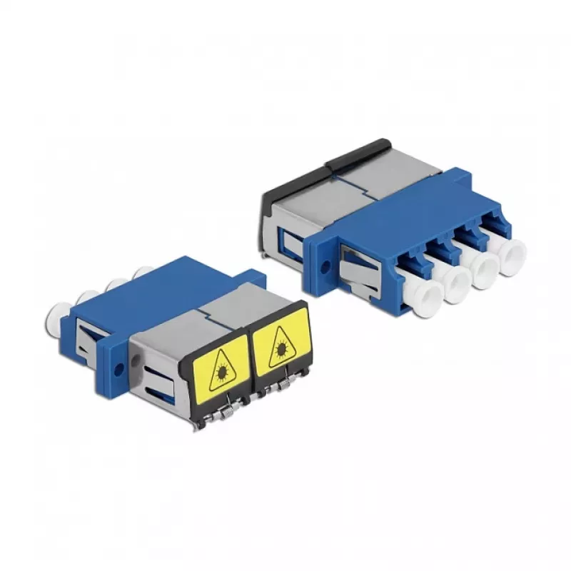 Optische vezelkoppeling DeLOCK 86903 LC quad bus naar LC quad bus singlemode blauw