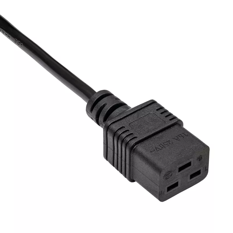 Akyga AK-UP-03 server verlengkabel IEC C20 naar C19, 1,8 m, zwart