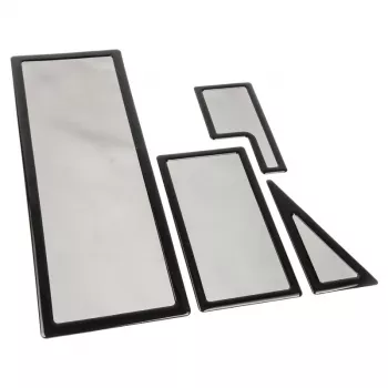 DEMCiflex stoffilterset voor NZXT Switch 810, zwart op zwart, vervangingsfilter