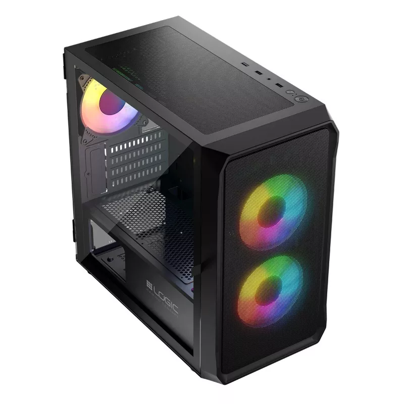 Computerbehuizing Logic Concept Portos Mini ARGB Micro ATX zwart