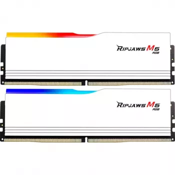 DIMM 64 GB DDR5-5200 (2x 32 GB) dual-kit, geheugen wit, F5-5200J4040A32GX2-RM5RW, Ripjaws M5 RGB, INTEL XMP