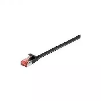 Wentronic Goobay CAT 6 platte patchkabel, U/FTP, zwart, 15 m - koper (94238)