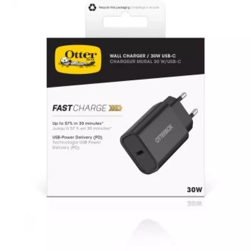 EU-wand-snellader Wall Charger 30W zwart USB Power Delivery 3.0 USB-C