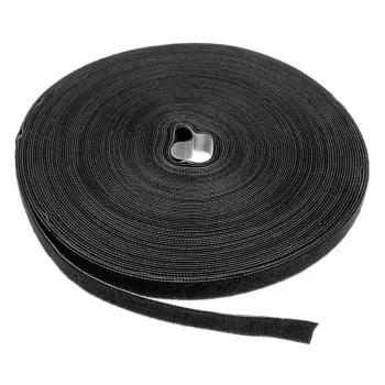 LABEL THE CABLE LTC PRO Roll Strap, dubbelzijdige klittenbandrol, 25 m zwart