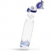 Drinkfles Total Clear One MyPlanet Blue 0,75 L transparant/donkerblauw, eenhandssluiting ONE