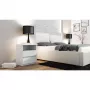 Topeshop M1 BIEL MAT nachtkastje 2 lade(s) wit